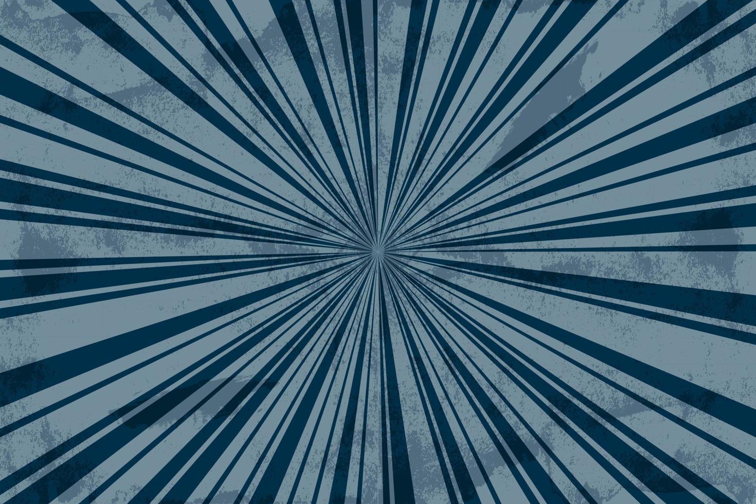 Grunge sunburst blue speed background vintage style vector