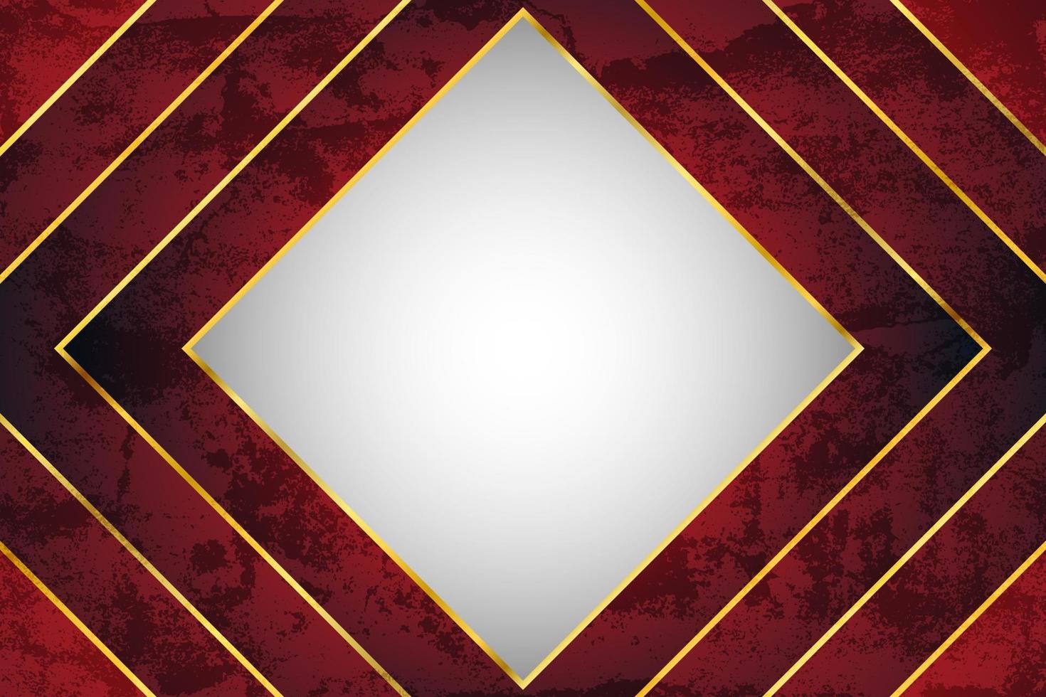 Grunge luxury red and golden abstract background with empty space, vector illustration