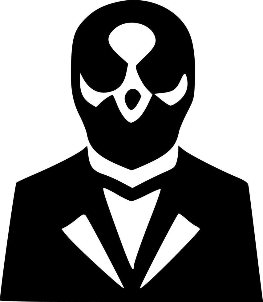 black skull cartoon vector