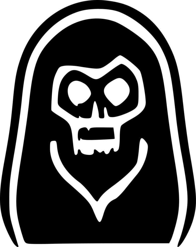 black skull cartoon vector