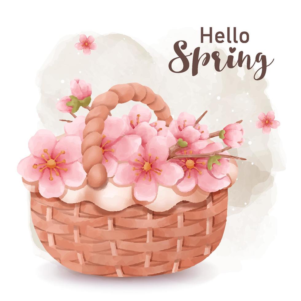 primavera temática Cereza florecer antecedentes vector
