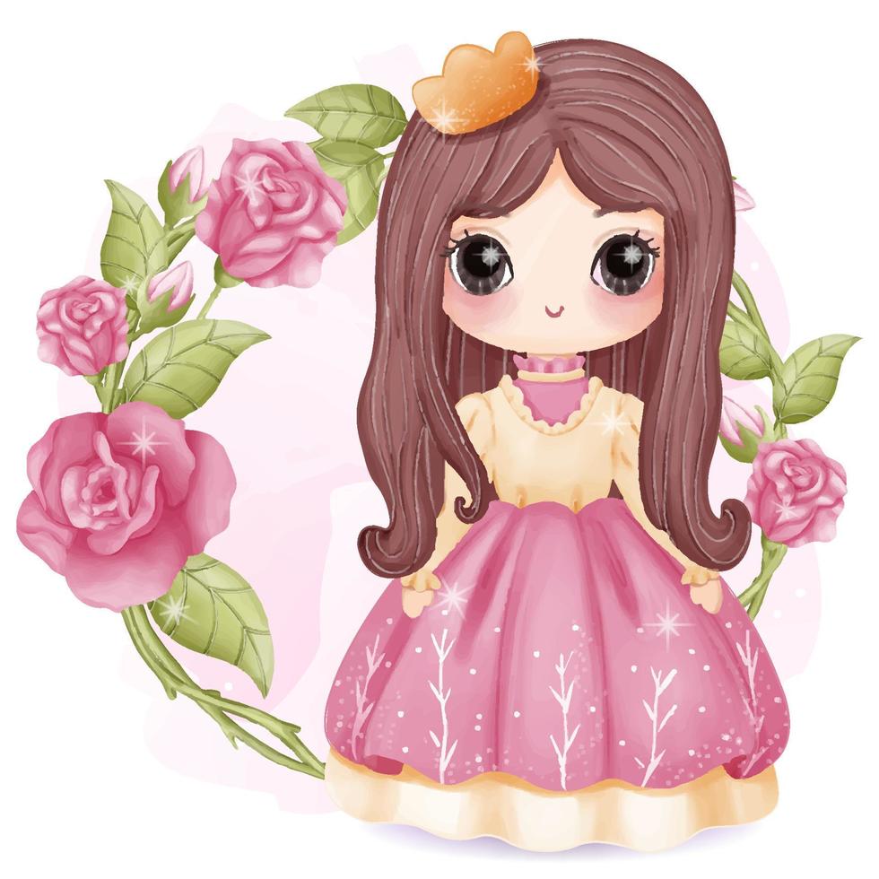 Cute Little Princess Illustration vector