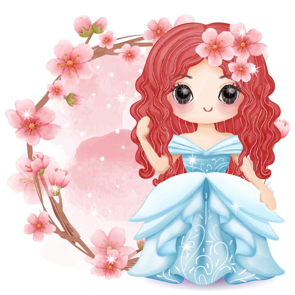 Cute Little Princess Illustration vector