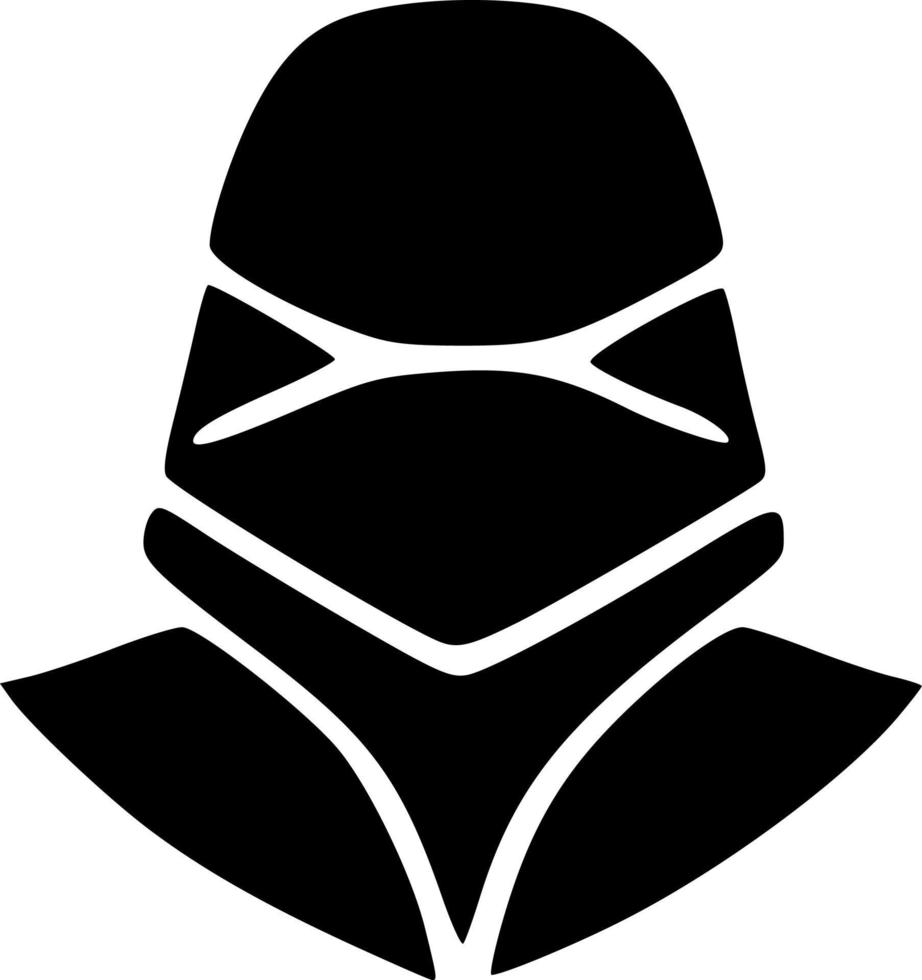 black ninja cartoon vector