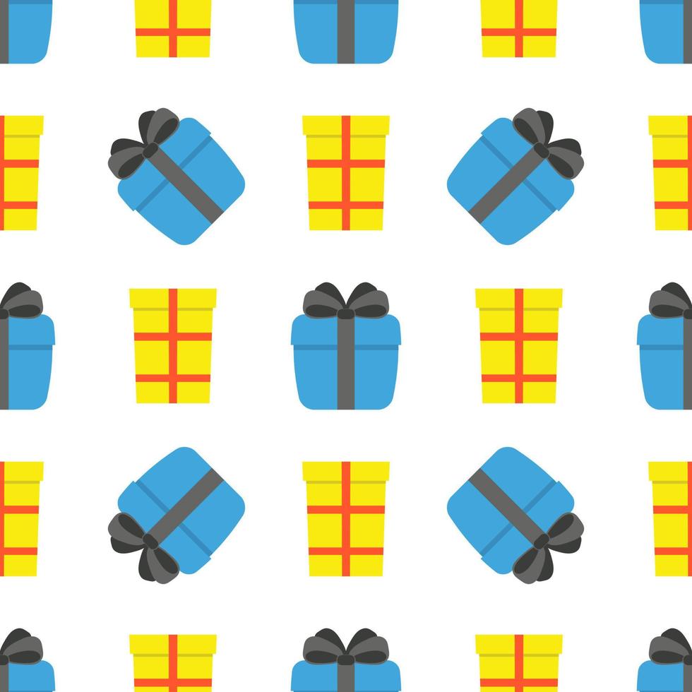 Seamless pattern with gift boxes. Vector illustration.