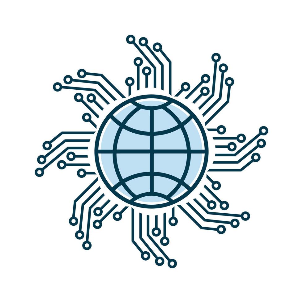 AI-artificial intelligence icon, symbol, technology system and artificial intelligence world vector illustration