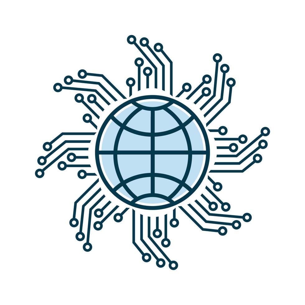 AI-artificial intelligence icon, symbol, technology system and artificial intelligence world vector illustration