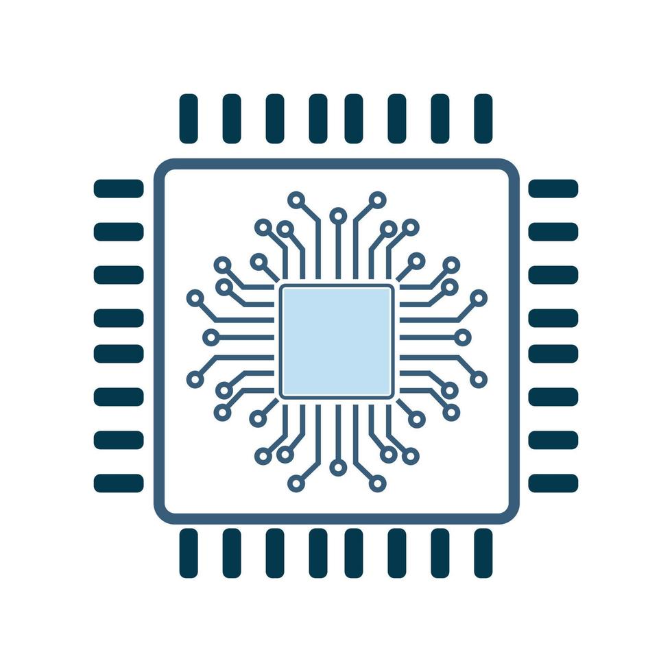 artificial intelligence, AI icon set Robotic brain on top view icon, symbol with circuits system of processing and AI chip controller symbol, icon, for robotic machine technology vector