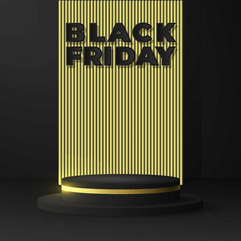 A yellow sign that says black friday on it vector