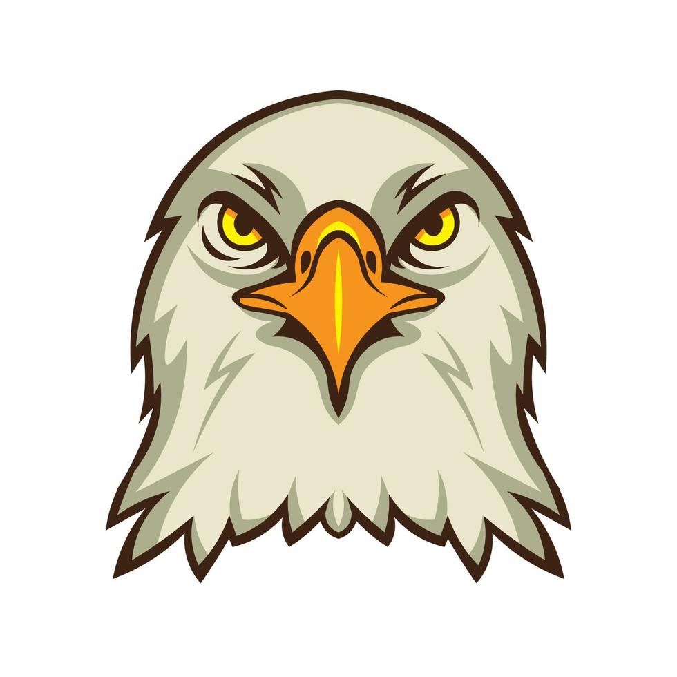 Eagle face vector illustration, perfect for t shirt design and sport team mascot logo design