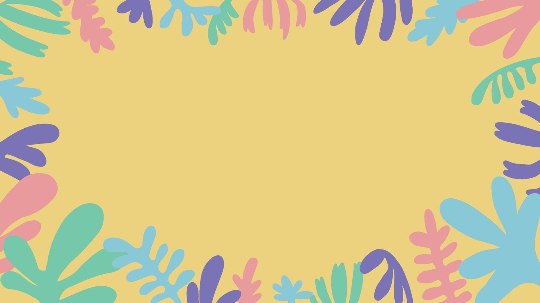 Colorful plant frame. vector