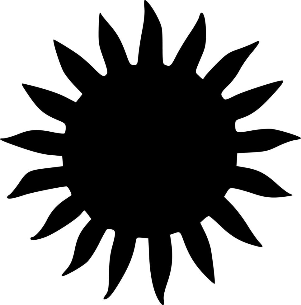 black sun icon vector