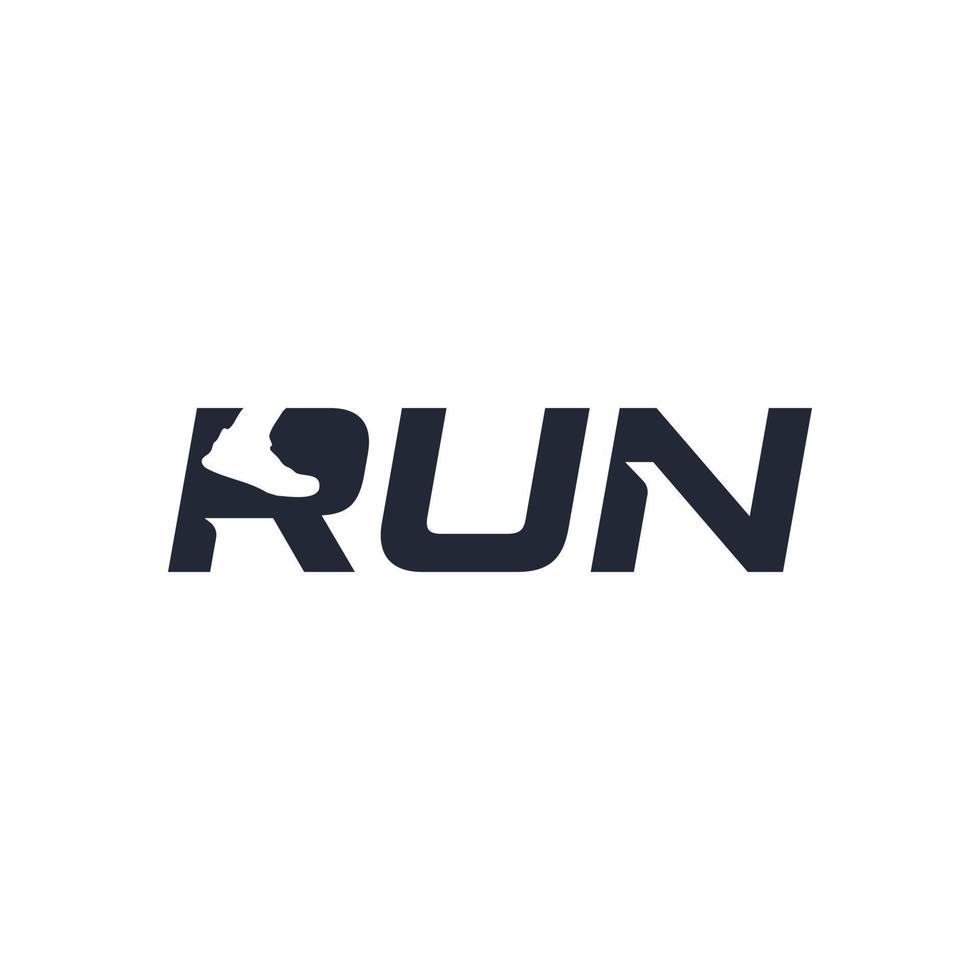 running letter logo design vector