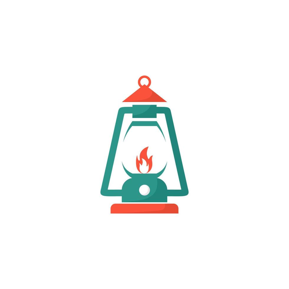 Logo for a kerosene lamp with a light bulb on it vector