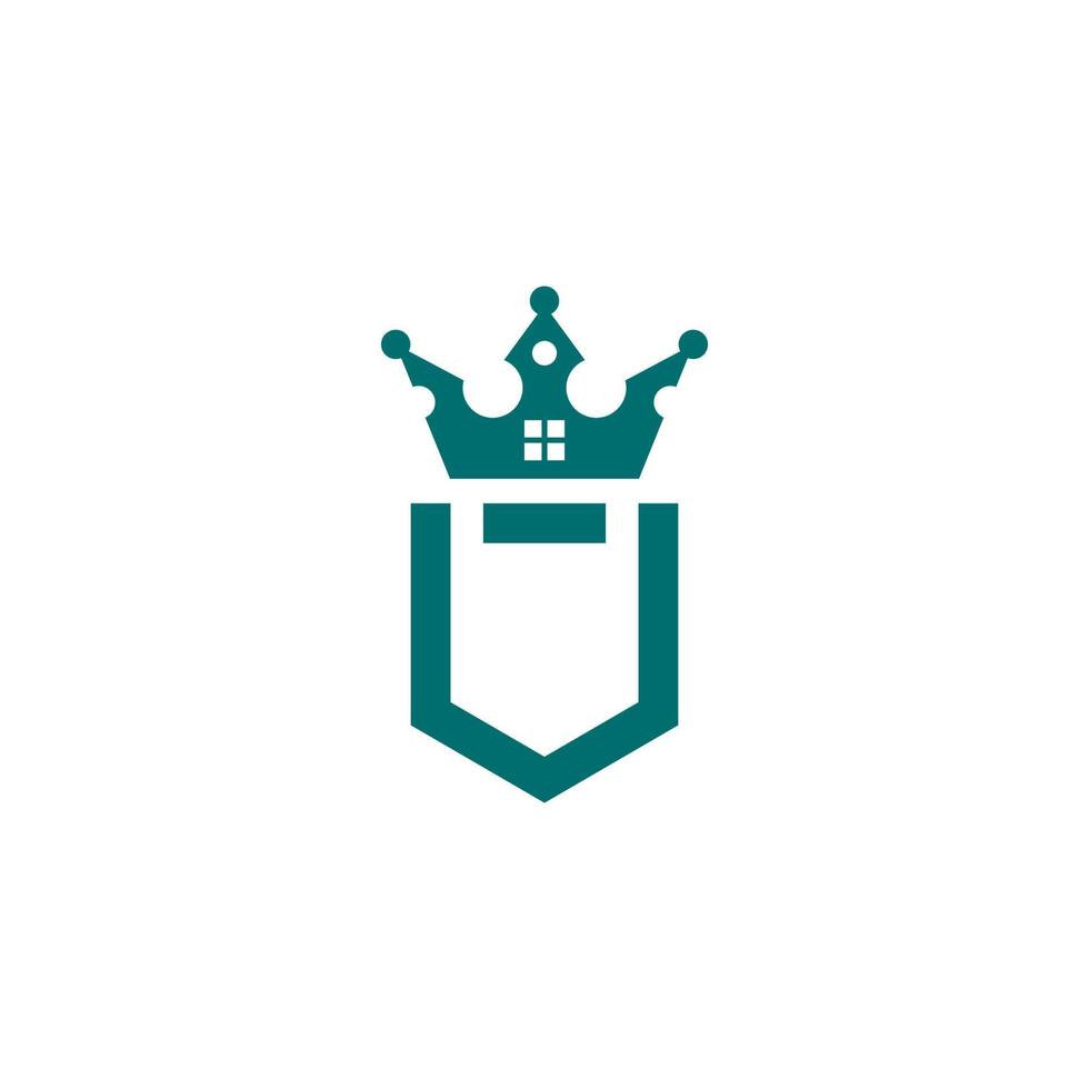 color Rey corona logo motivo en blanco antecedentes vector