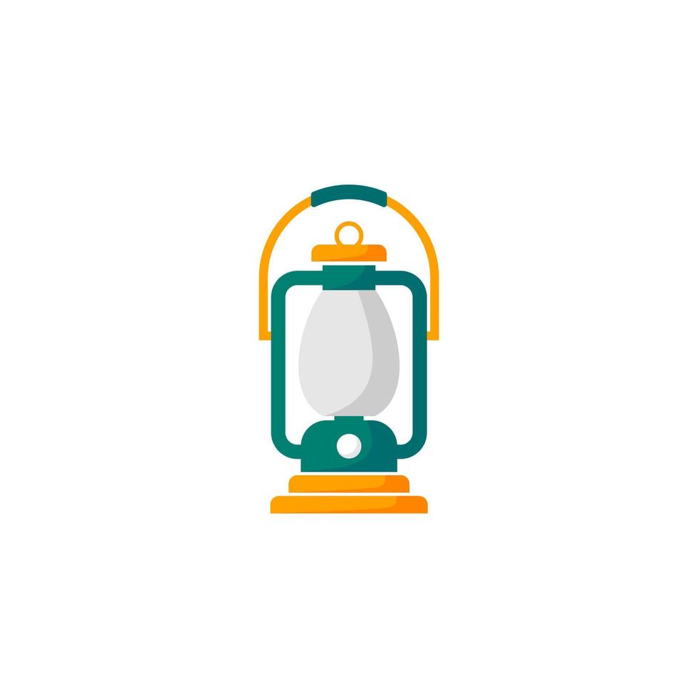 Logo for a kerosene lamp with a light bulb on it vector