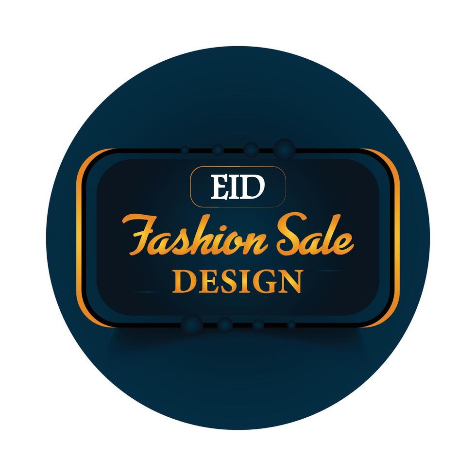 Eid sale web banner template promotion design for business or company for web landing page, web ad, presentation, social, poster, print media. green and black background, white and gold text vector