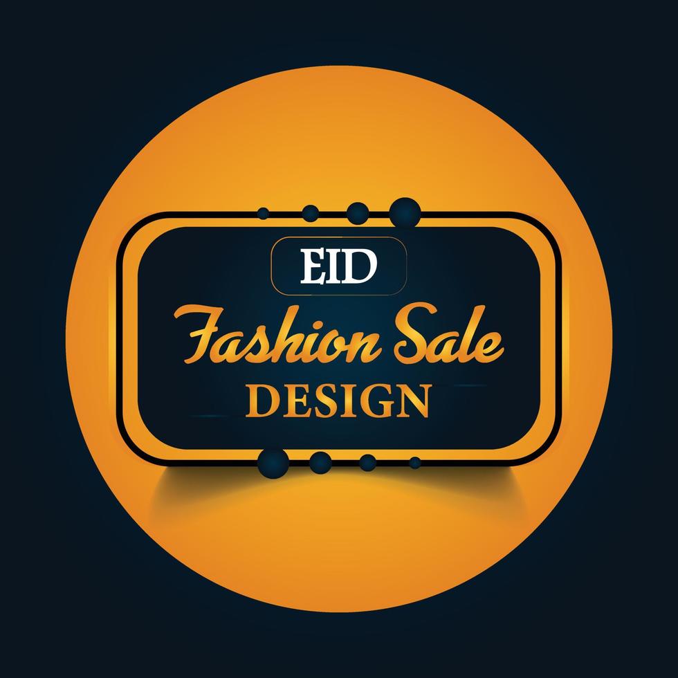 Eid sale web banner template promotion design for business or company for web landing page, web ad, presentation, social, poster, print media. green and black background, white and gold text vector