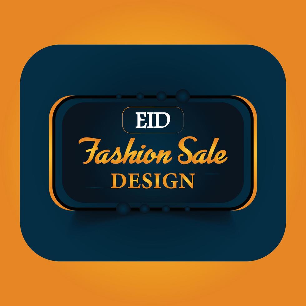 Eid sale web banner template promotion design for business or company for web landing page, web ad, presentation, social, poster, print media. green and black background, white and gold text vector