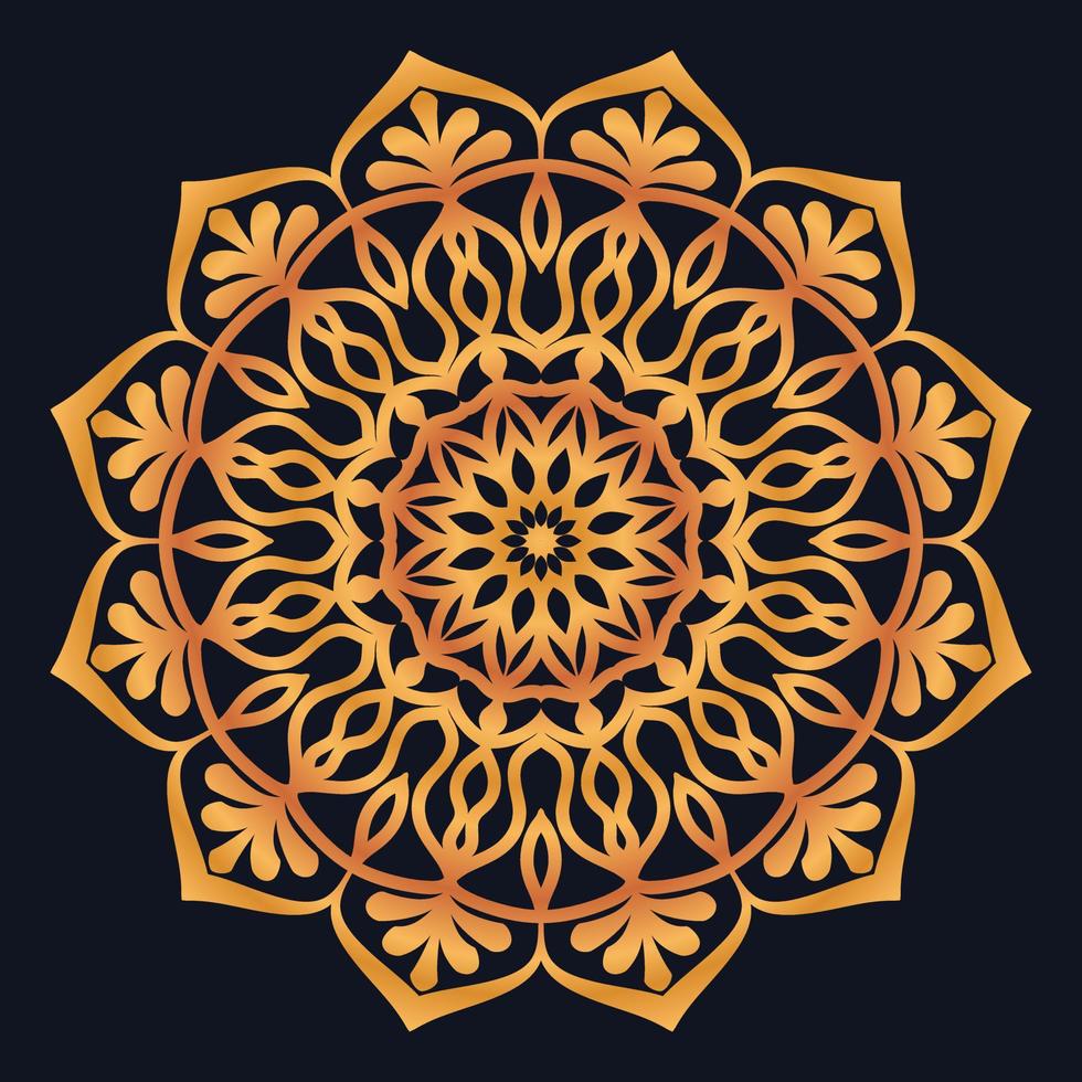 Decorative elements luxury ornament pattern gradient mandala design vector