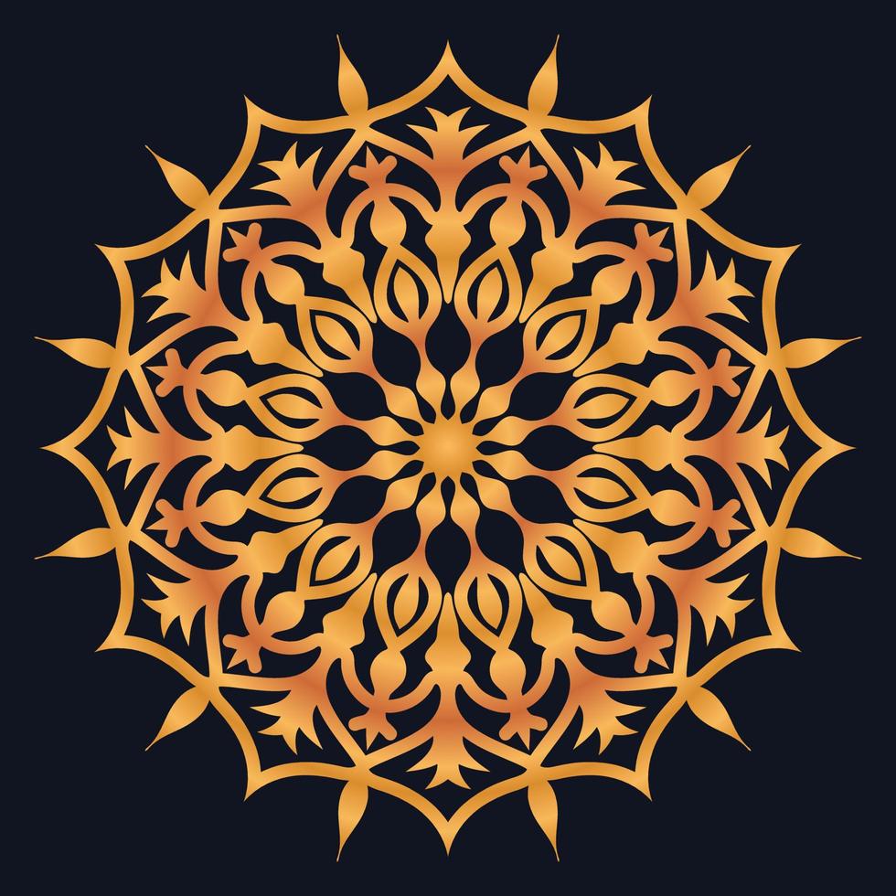 Decorative elements luxury ornament pattern gradient mandala design vector
