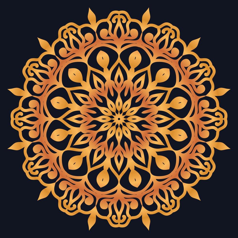 Decorative elements luxury ornament pattern gradient mandala design vector