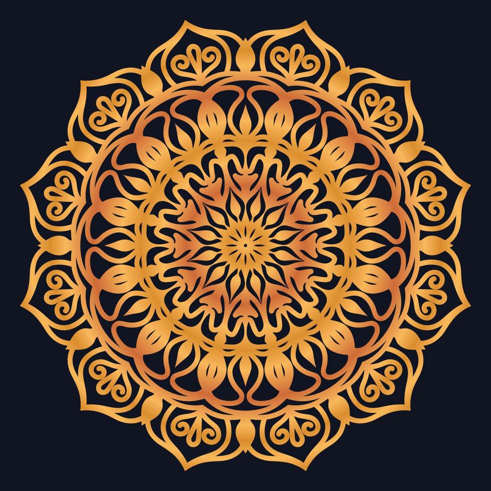 Decorative elements luxury ornament pattern gradient mandala design vector