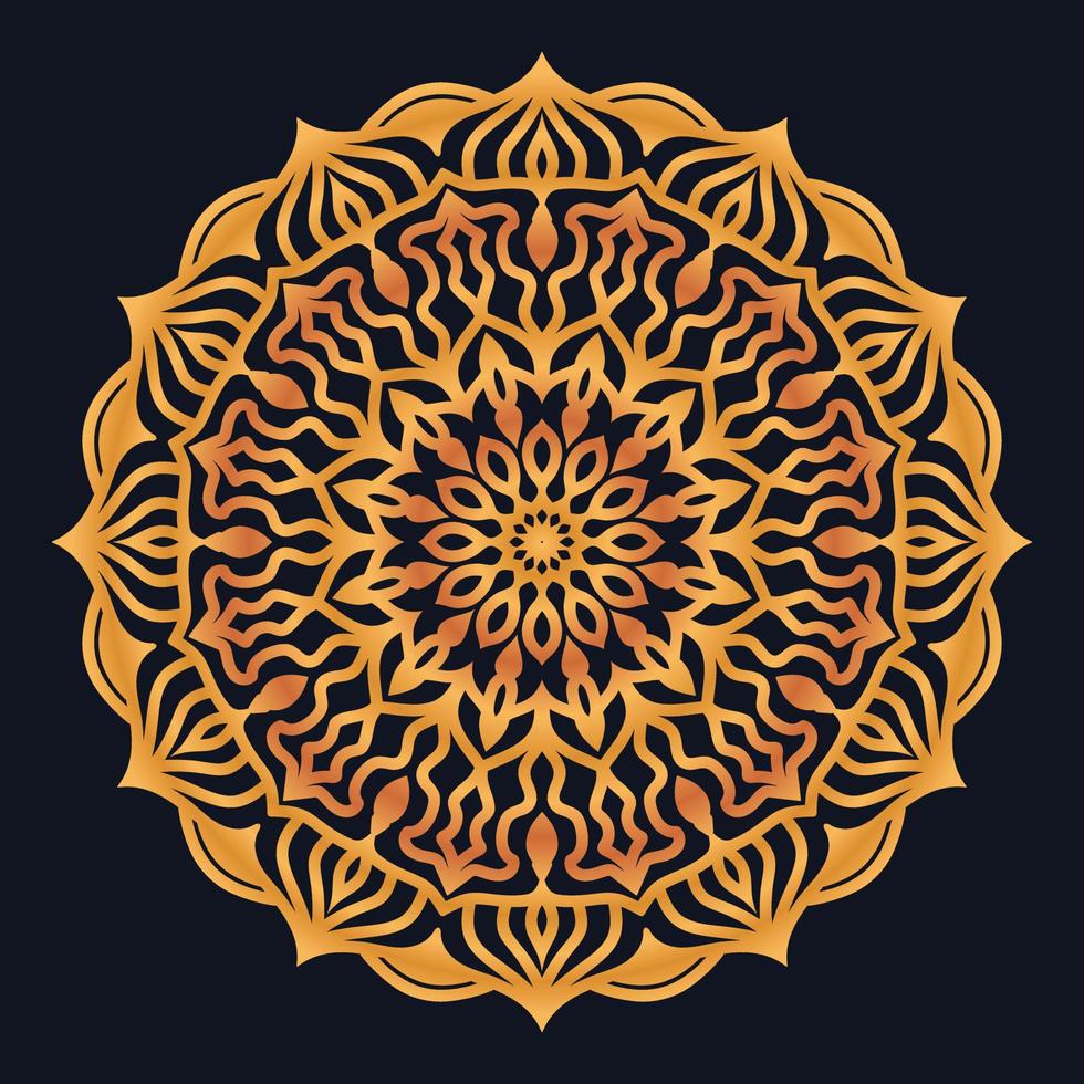 Decorative elements luxury ornament pattern gradient mandala design vector