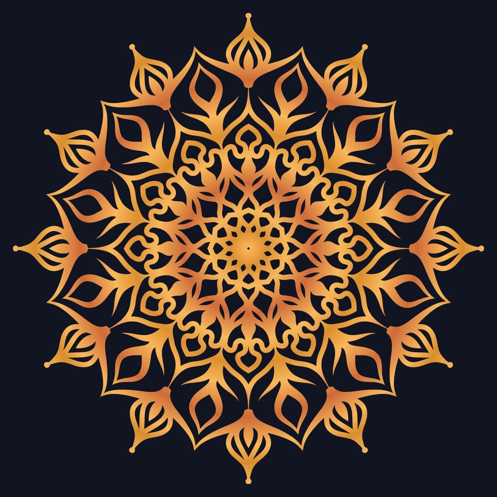 Decorative elements luxury ornament pattern gradient mandala design vector