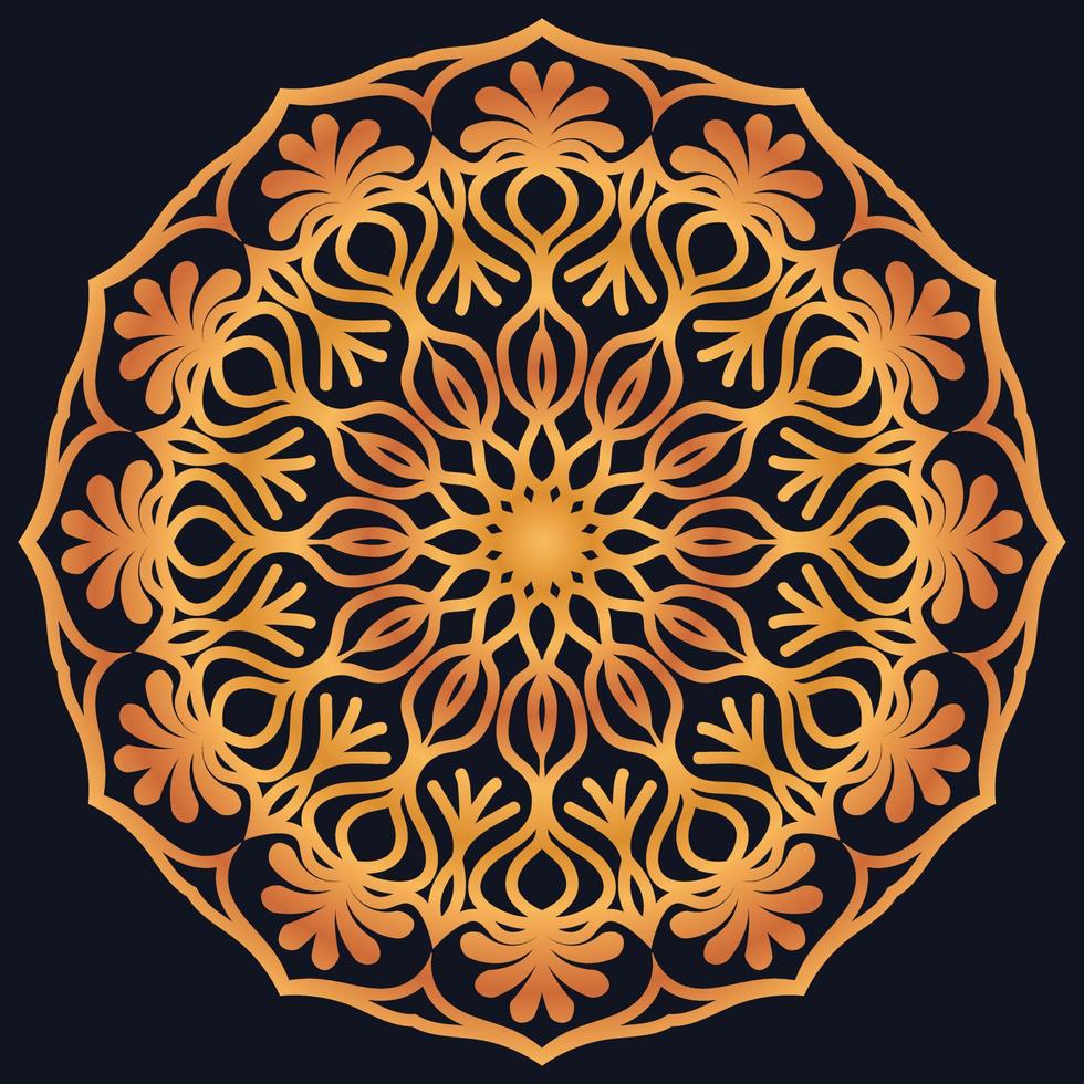 Decorative elements luxury ornament pattern gradient mandala design vector