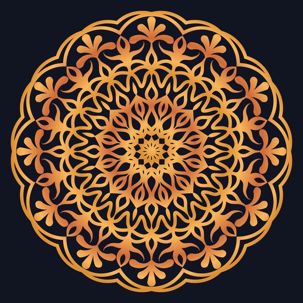 Decorative elements luxury ornament pattern gradient mandala design vector