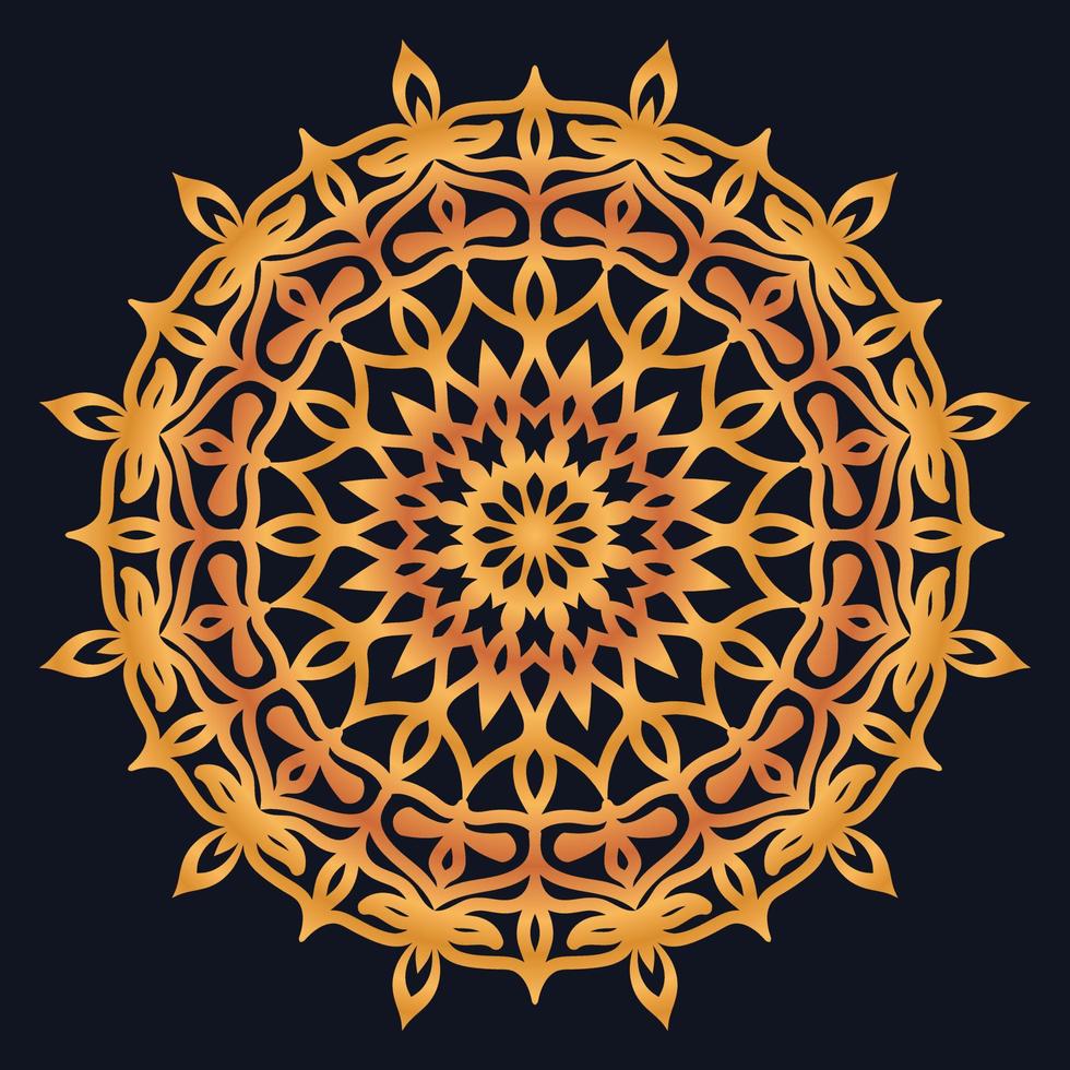 Decorative elements luxury ornament pattern gradient mandala design vector