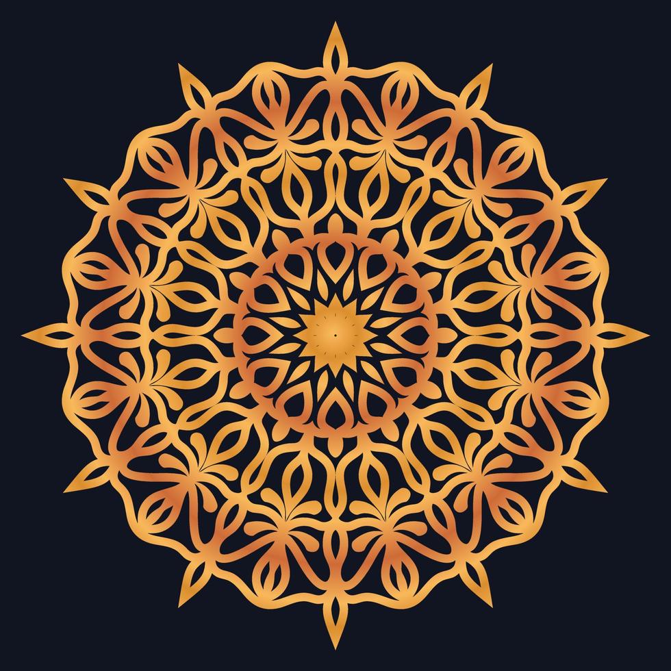 Decorative elements luxury ornament pattern gradient mandala design vector