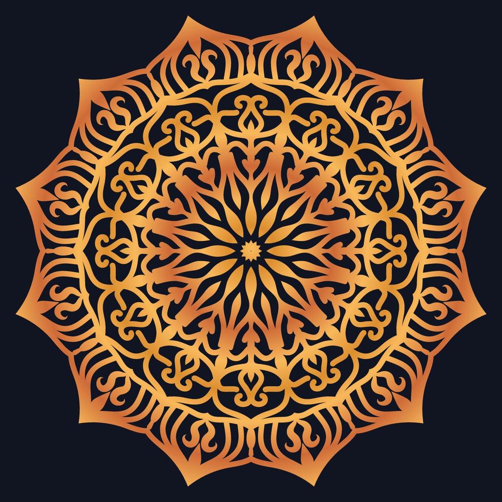 Decorative elements luxury ornament pattern gradient mandala design vector