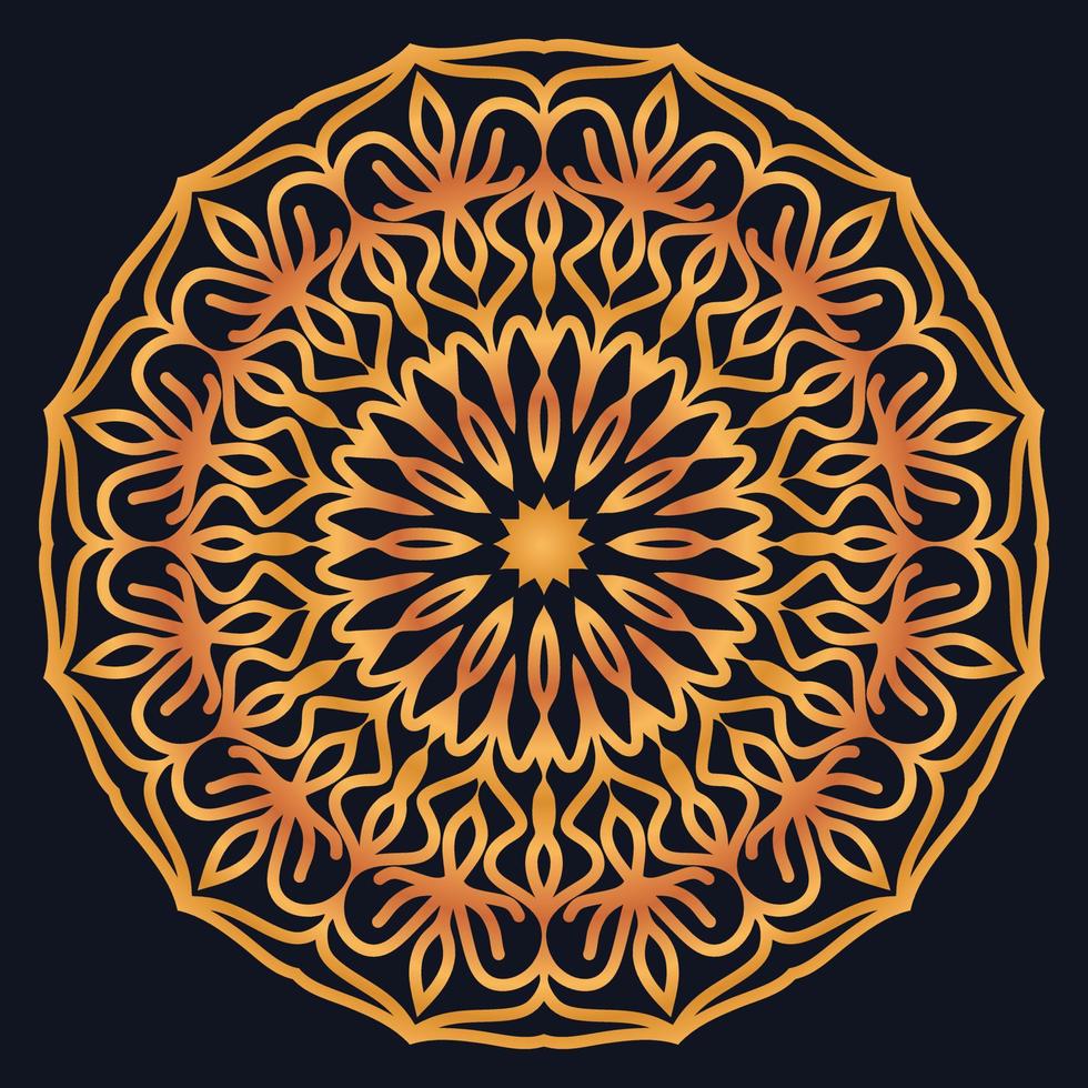 Decorative elements luxury ornament pattern gradient mandala design vector