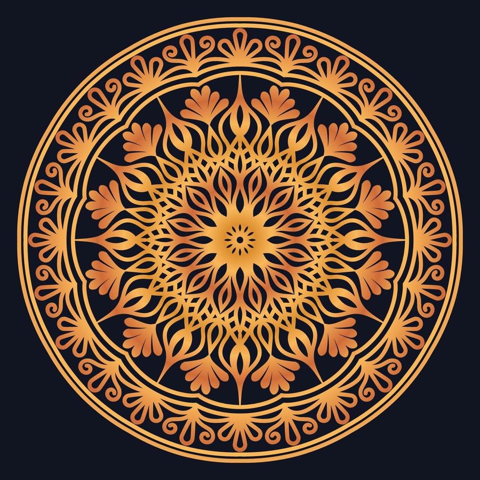 Decorative elements luxury ornament pattern gradient mandala design vector