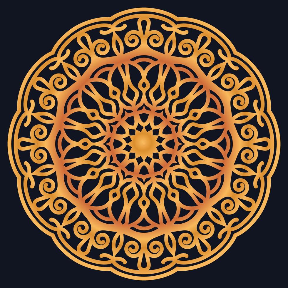 Decorative elements luxury ornament pattern gradient mandala design vector