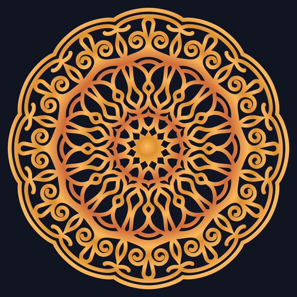 elementos decorativos lujo ornamento patrón gradiente mandala diseño vector