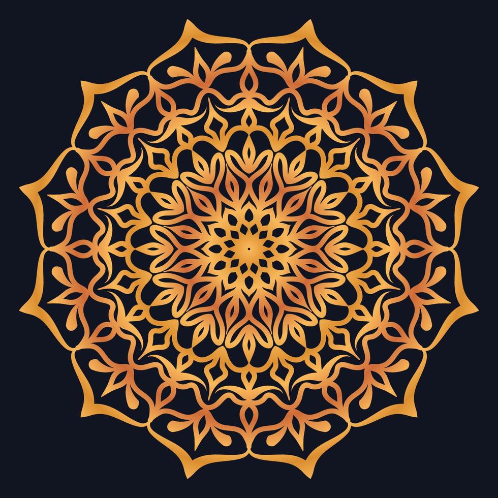 Decorative elements luxury ornament pattern gradient mandala design vector