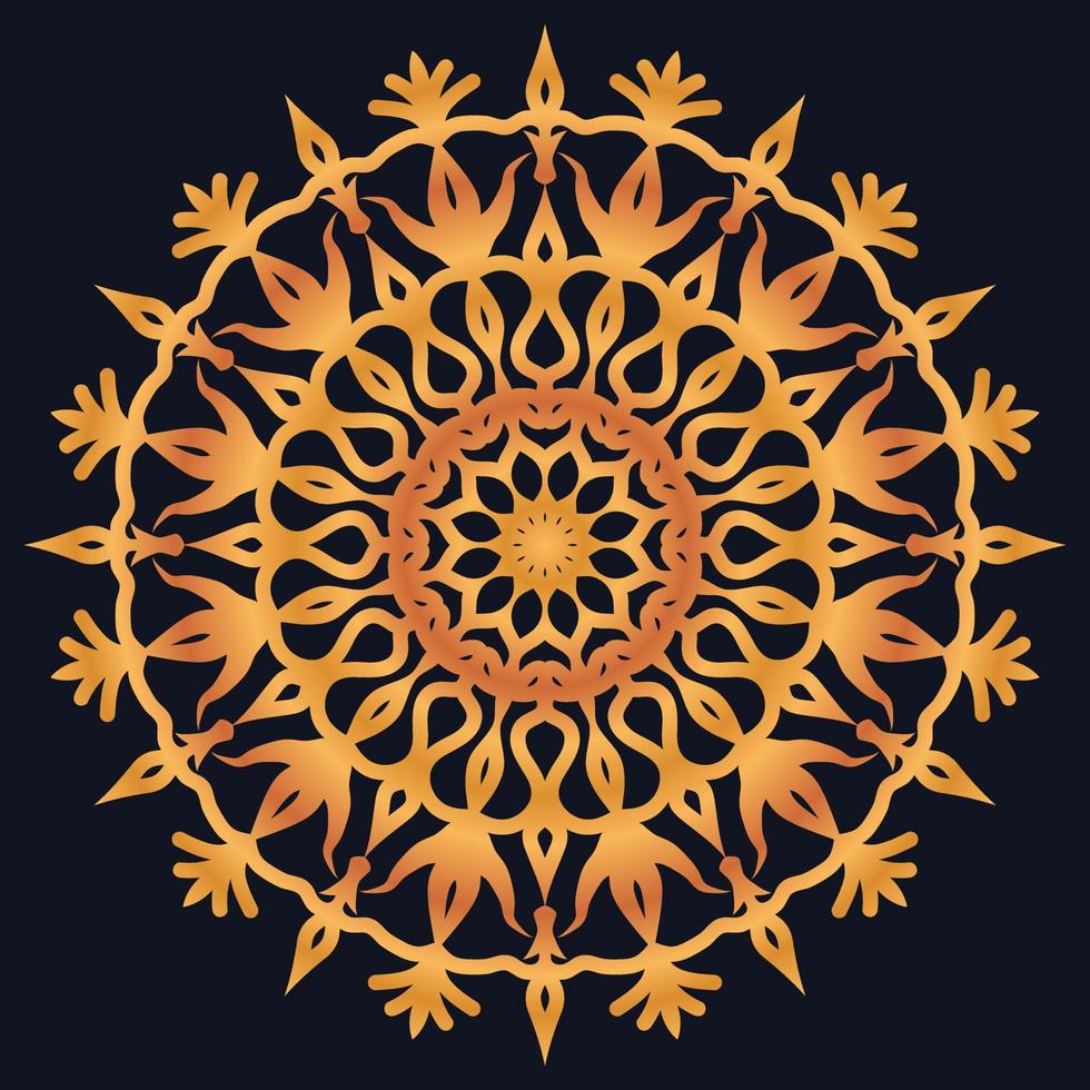 Decorative elements luxury ornament pattern gradient mandala design vector