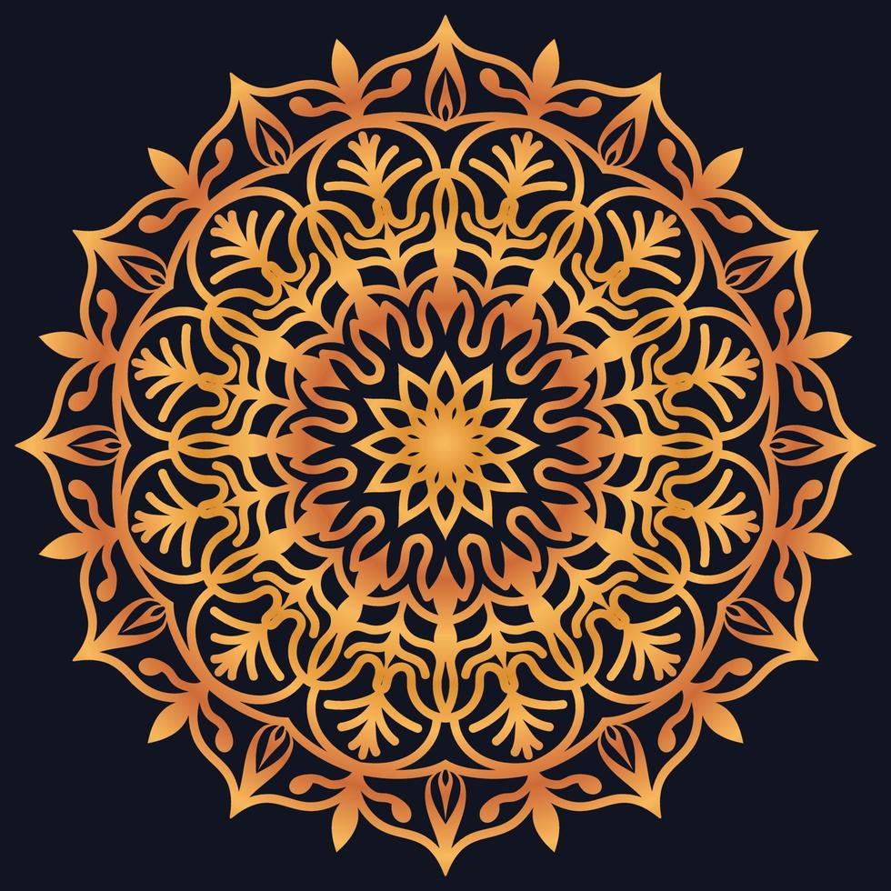 Decorative elements luxury ornament pattern gradient mandala design vector