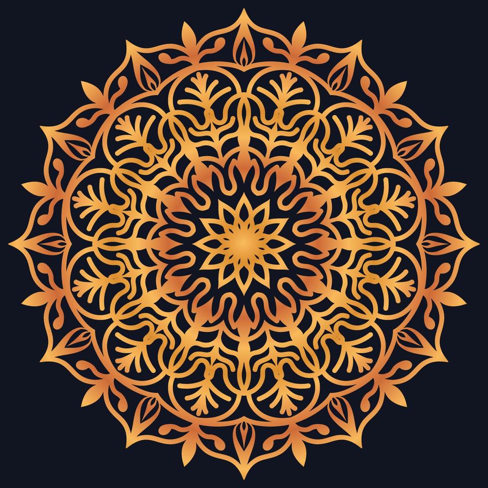 Decorative elements luxury ornament pattern gradient mandala design vector