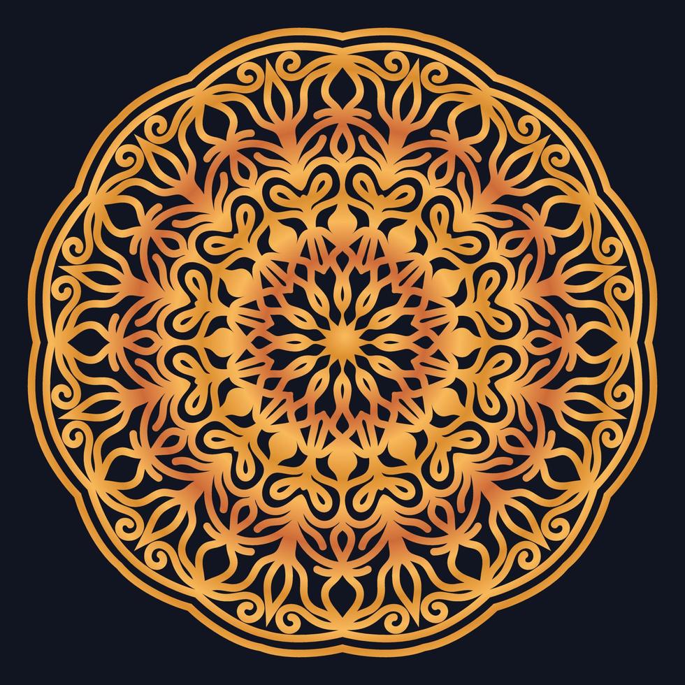 Decorative elements luxury ornament pattern gradient mandala design vector