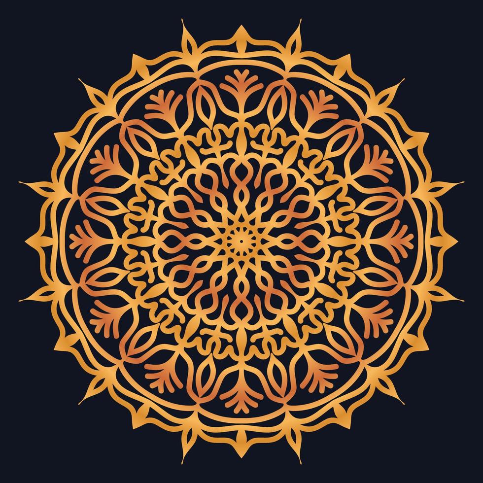 Decorative elements luxury ornament pattern gradient mandala design vector