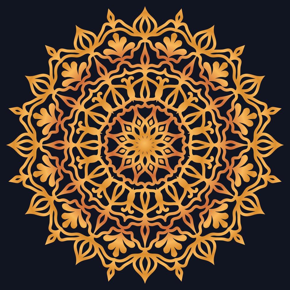 Decorative elements luxury ornament pattern gradient mandala design vector