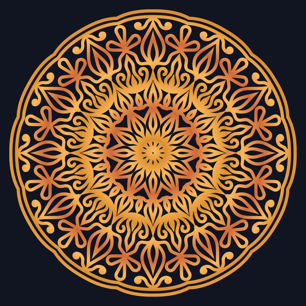 Decorative elements luxury ornament pattern gradient mandala design vector