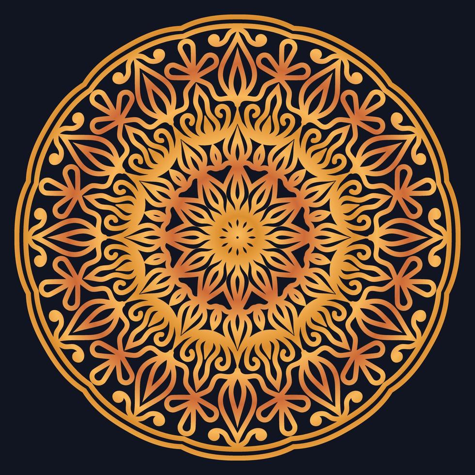 Decorative elements luxury ornament pattern gradient mandala design vector