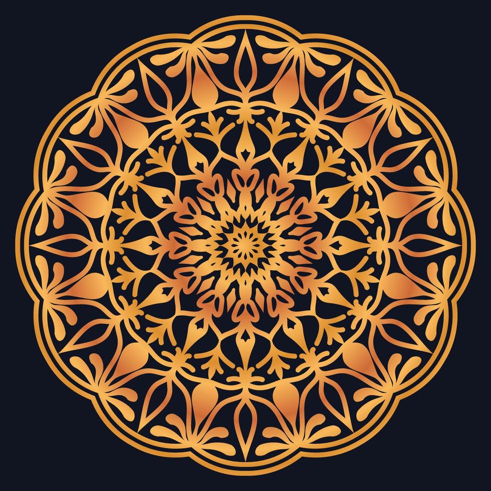 Decorative elements luxury ornament pattern gradient mandala design vector