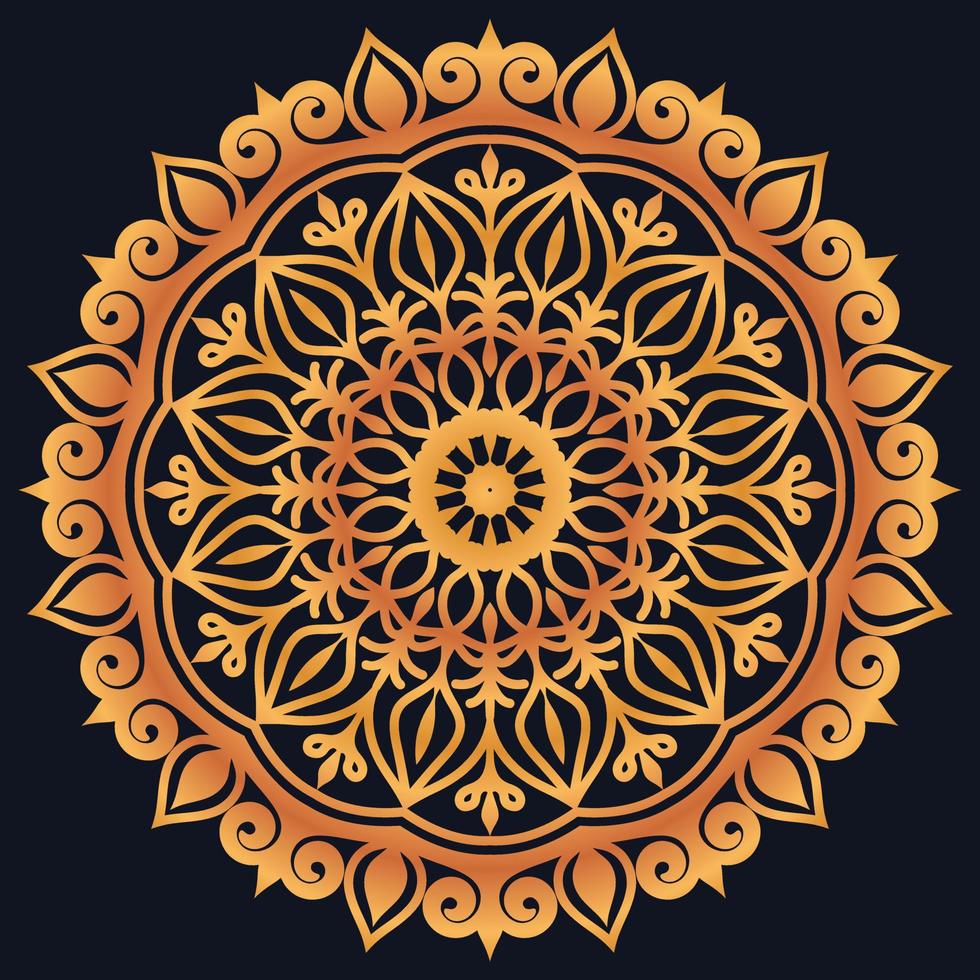 Decorative elements luxury ornament pattern gradient mandala design vector