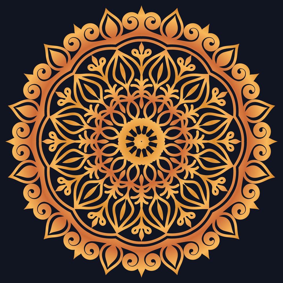 elementos decorativos lujo ornamento patrón gradiente mandala diseño vector